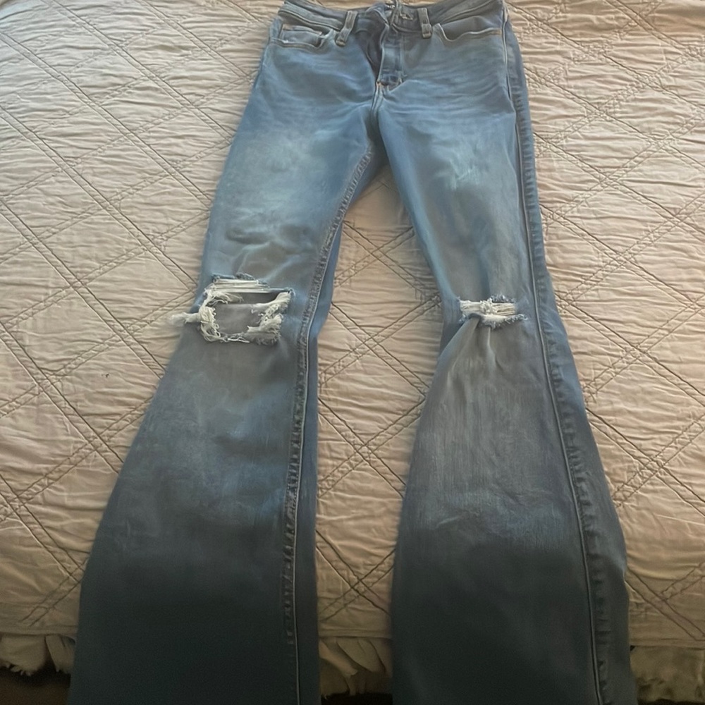 Hollister Light colored distressed jeans